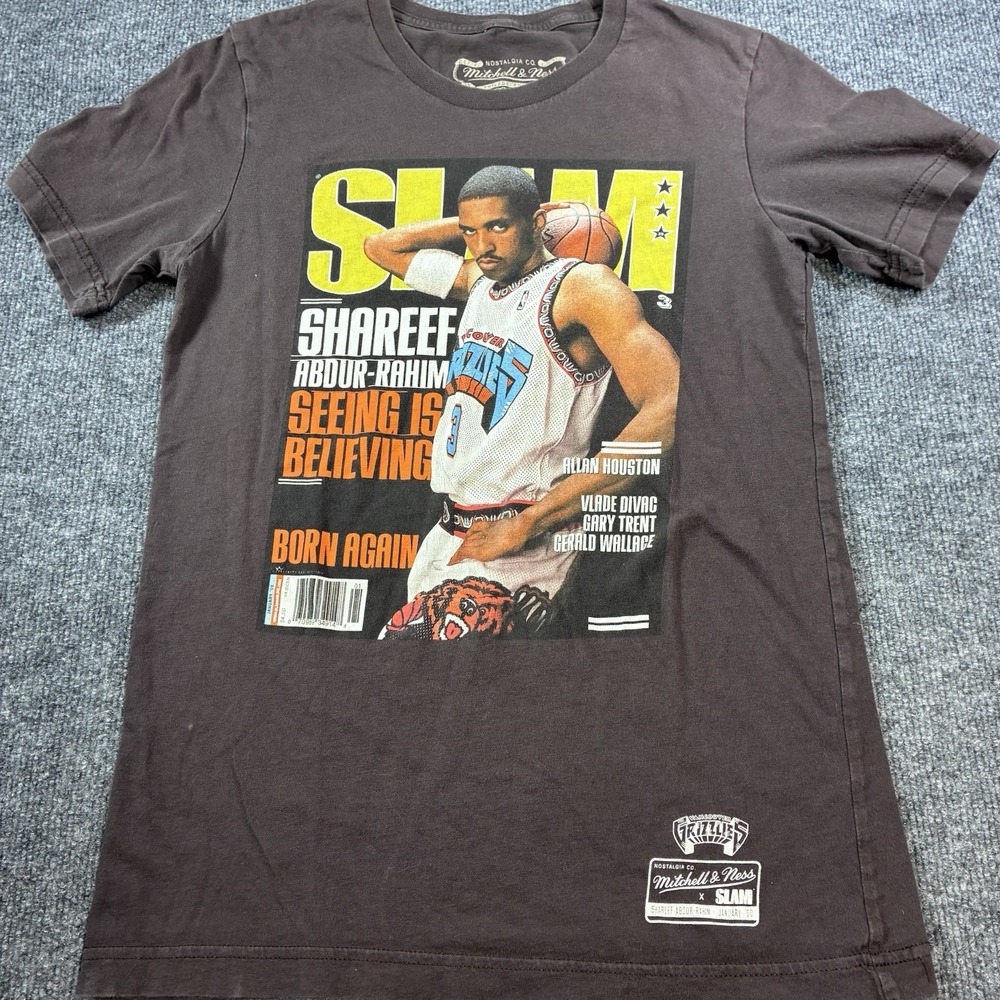 Mitchell & Ness SLAM Shareef Abdur-Rahim Grizzlies T Shirt Men S NBA
